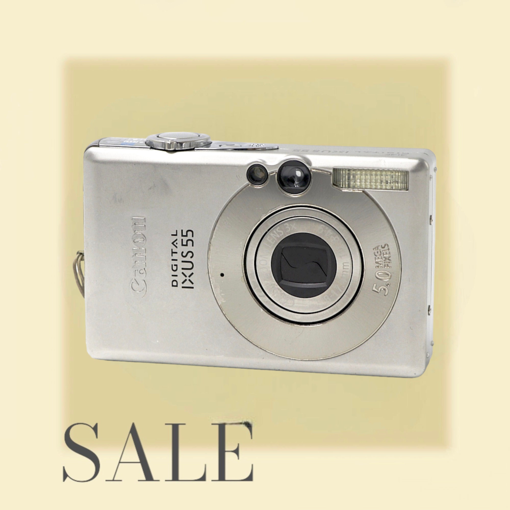 Canon Ixus 55 Powershot SD450 Ixy Digital 60 Plateada Cámara