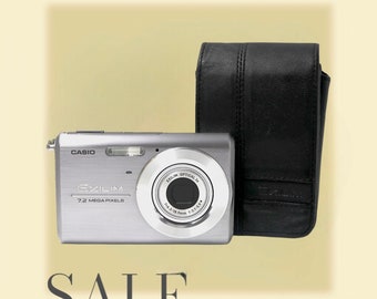 Casio Exilim EX-Z75 argento - Fotocamera digitale vintage. Inquadra e scatta la fotocamera. Testato
