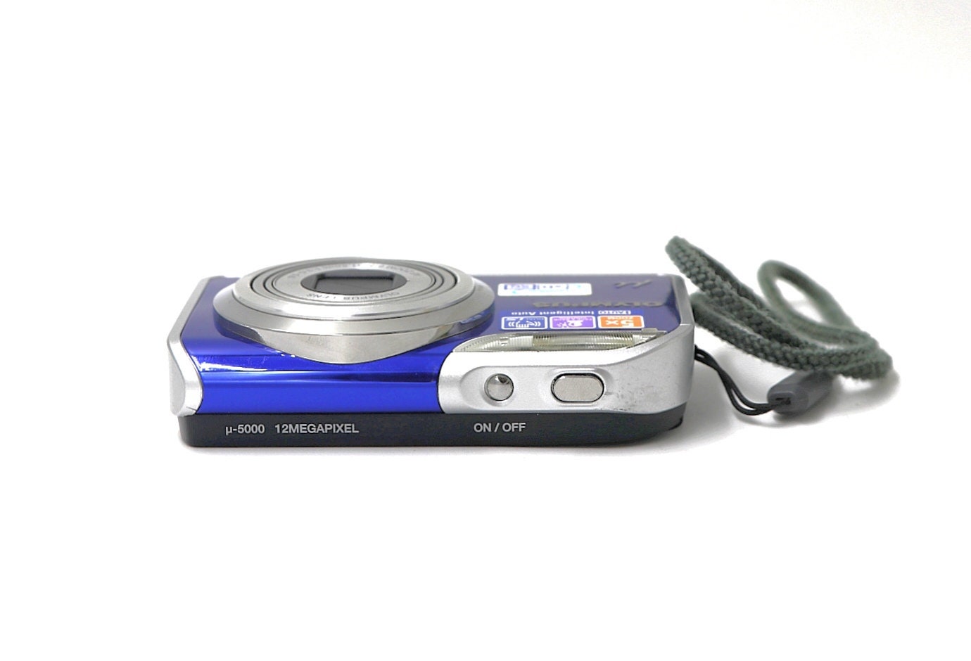 Olympus Mju 5000 Blue - Vintage Digital Camera. Point and Shoot 