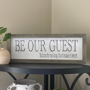 Funny Guest Room Wood Sign - Etsy