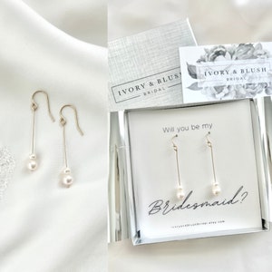 Bridesmaid gift, bridesmaid proposal, bridesmaid earrings, bridesmaid necklace, bridesmaid bracelet, bridesmaid jewelry set, pearl jewelry