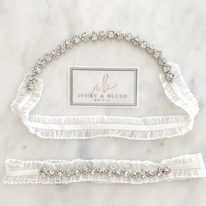 Dainty Wedding Garter Set - Wedding Garter Bridal Garter - Style #M0417