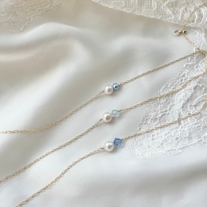 Something Blue Anklet, Gold or Silver, Something Blue, Bridal Shower Gift, something blue for bride, wedding jewelry, bridal ankle bracelet image 4