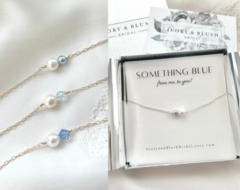 Something Blue Anklet, Gold or Silver, Something Blue, Bridal Shower Gift, something blue for bride, wedding jewelry, bridal ankle bracelet