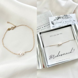 Bridesmaid gift, bridesmaid proposal, bridesmaid earrings, bridesmaid necklace, bridesmaid bracelet, bridesmaid jewelry set, pearl jewelry