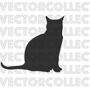 Sitting Cat, SVG EPS Png DFX, Clip Art, Instant Digital Download