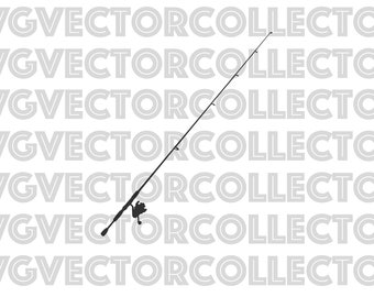 Fishing Pole Rod, SVG DXF EPS PnG, Clip Art, Instant Digital Download