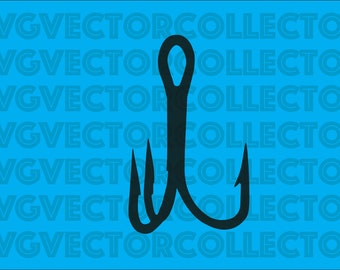 Treble Hook Fishing, SVG DXF EPS PnG, Clip Art, Instant Digital Download