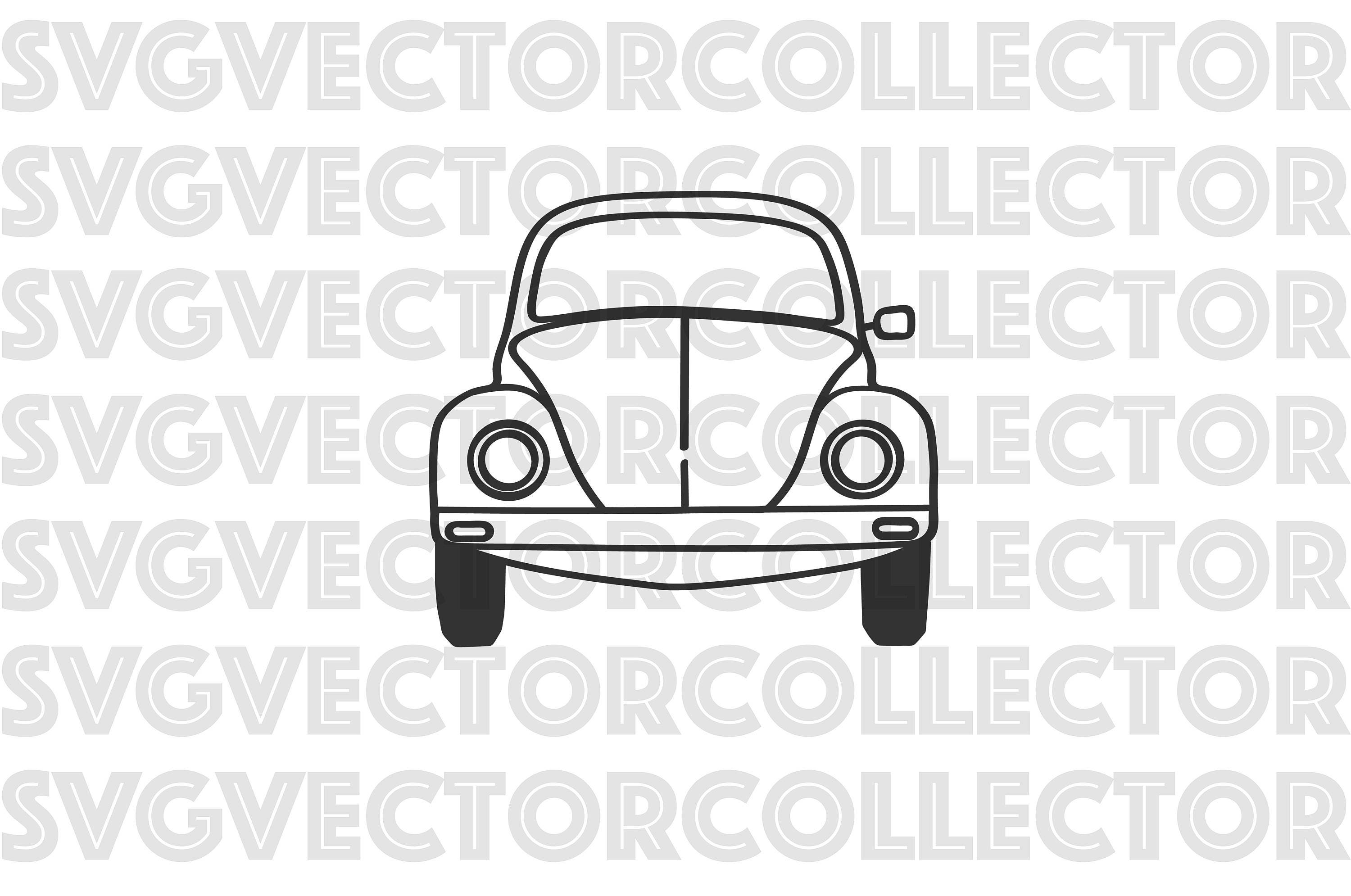 Volkswagen Beetle VW Bug Front Svg Dxf Eps Png Clip Art | Etsy