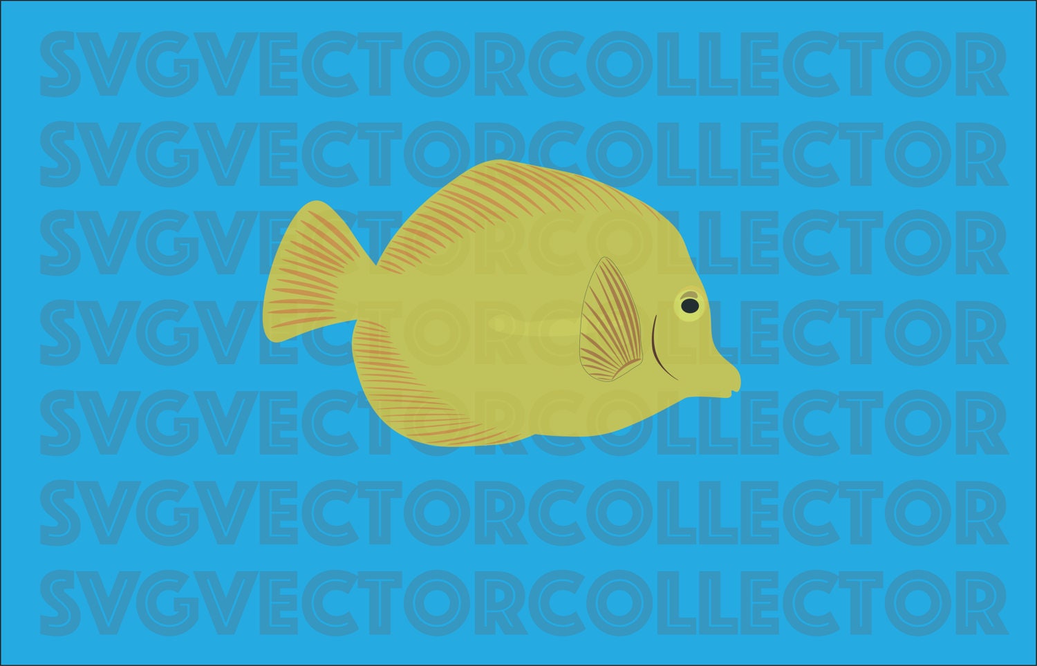 Download Yellow Tang Fish Svg Eps Dxf Png Clip Art Instant Digital Etsy