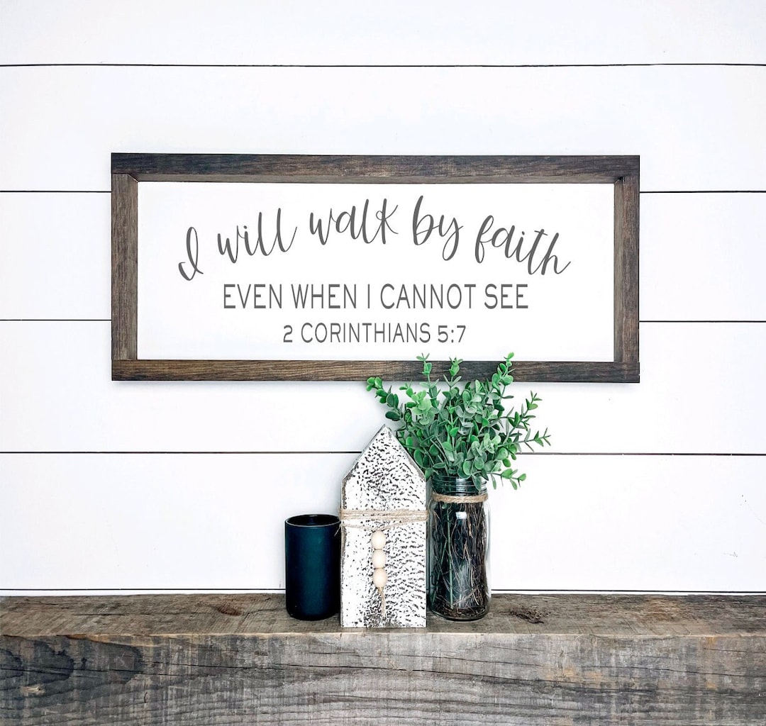 I Will Walk by Faith Religious Home Wall Decor - Etsy