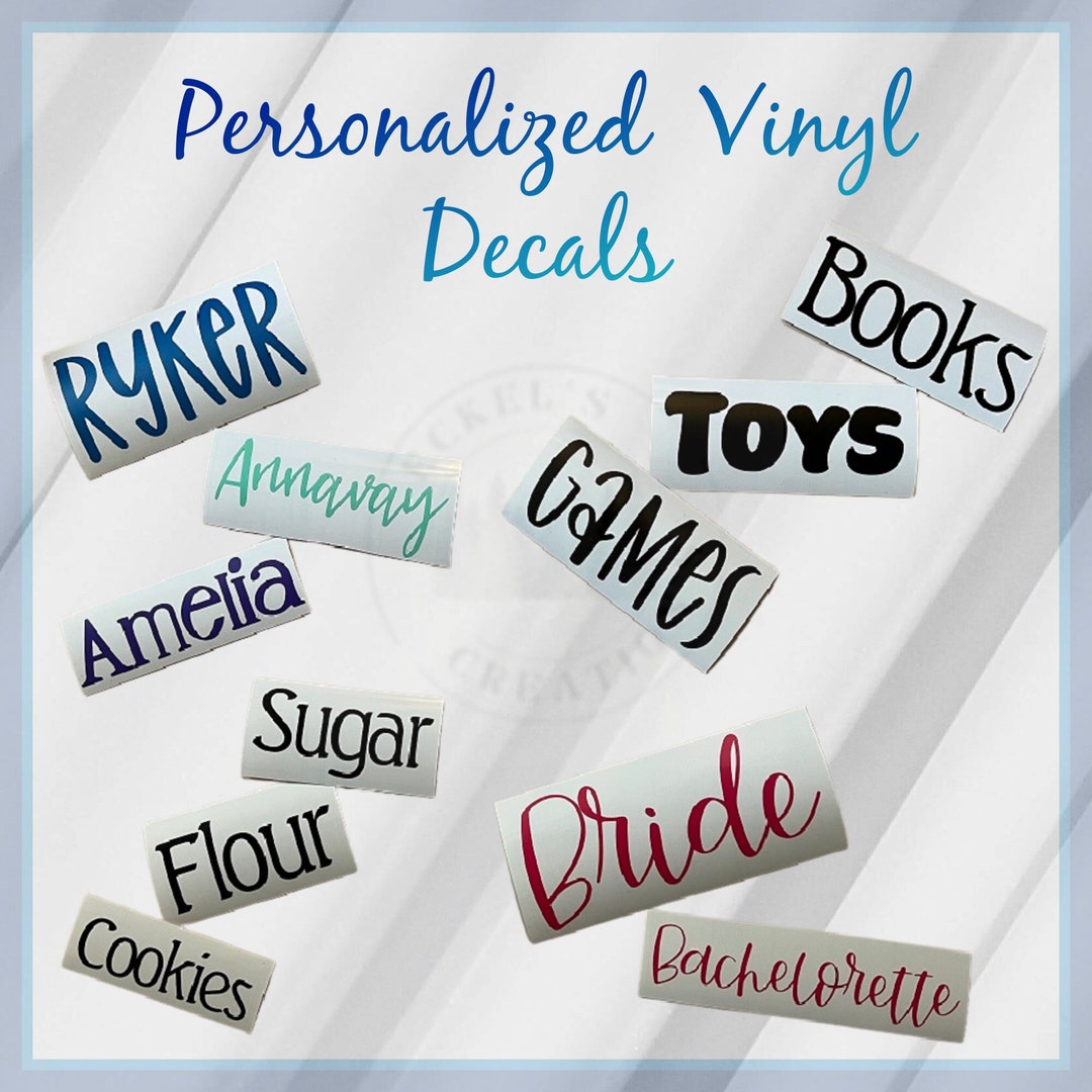 Vinyl Decals Personalized Vinyl Names Personalized Etsy