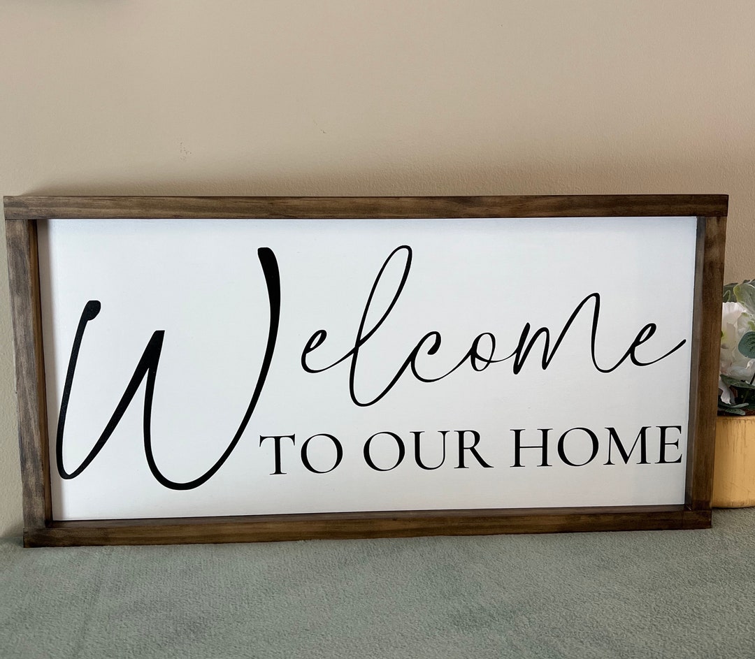 Entryway Welcome to Our Home Painted Home Wall Decor, Gift for Mom ...