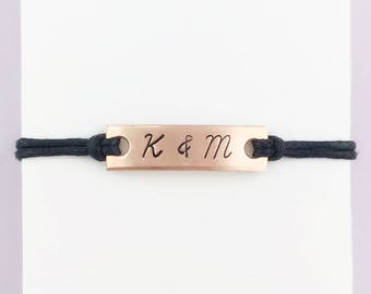 ONE couples bracelet, friendship bracelet, custom bracelet,gift for her,initial bracelet,name bracelet, bracelets for couple, valentine gift