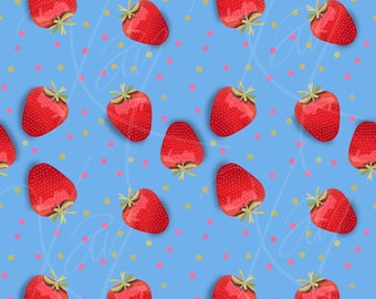 Archivo digital de patrones sin fisuras de fresas