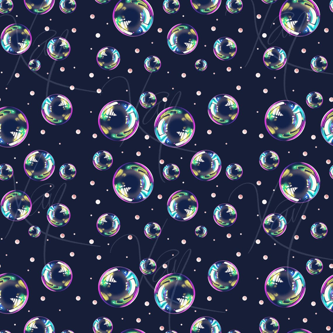 Bubbles Seamless Pattern Design - Etsy
