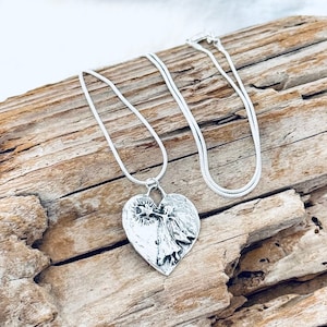 Guardian Angel, Sterling Silver Pendant, on a Sterling Silver Snake Chain Necklace, Angel Pendant, Protection Necklace J848