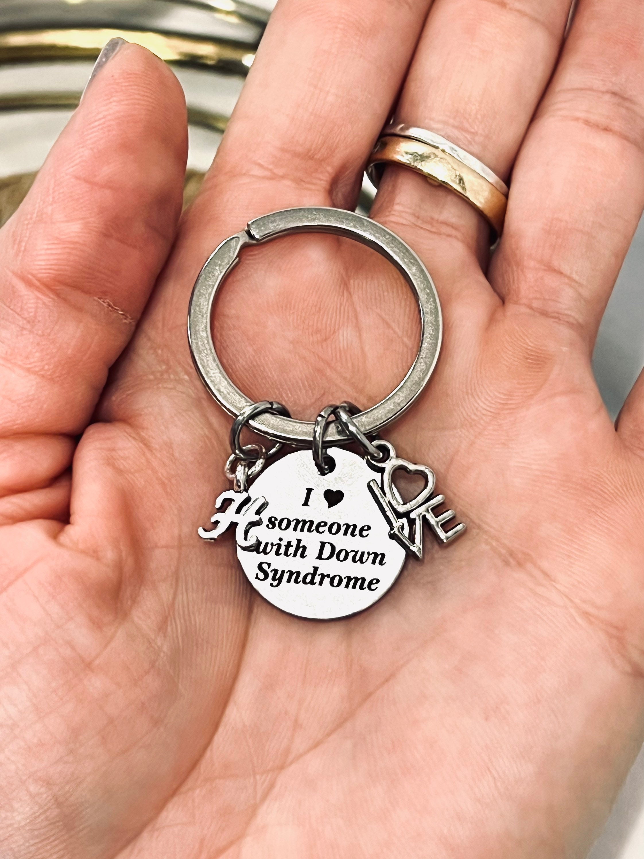 I Love Someone With Down Syndrome, Custom Engraved Stainless Steel ...