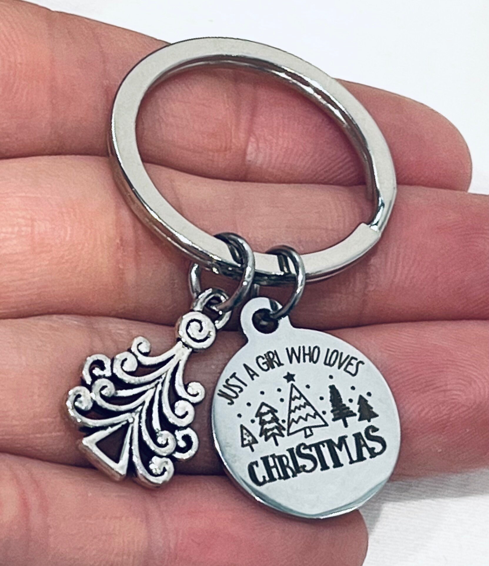 Just A Girl Who Loves CHRISTMAS, Custom Engraved Stainless