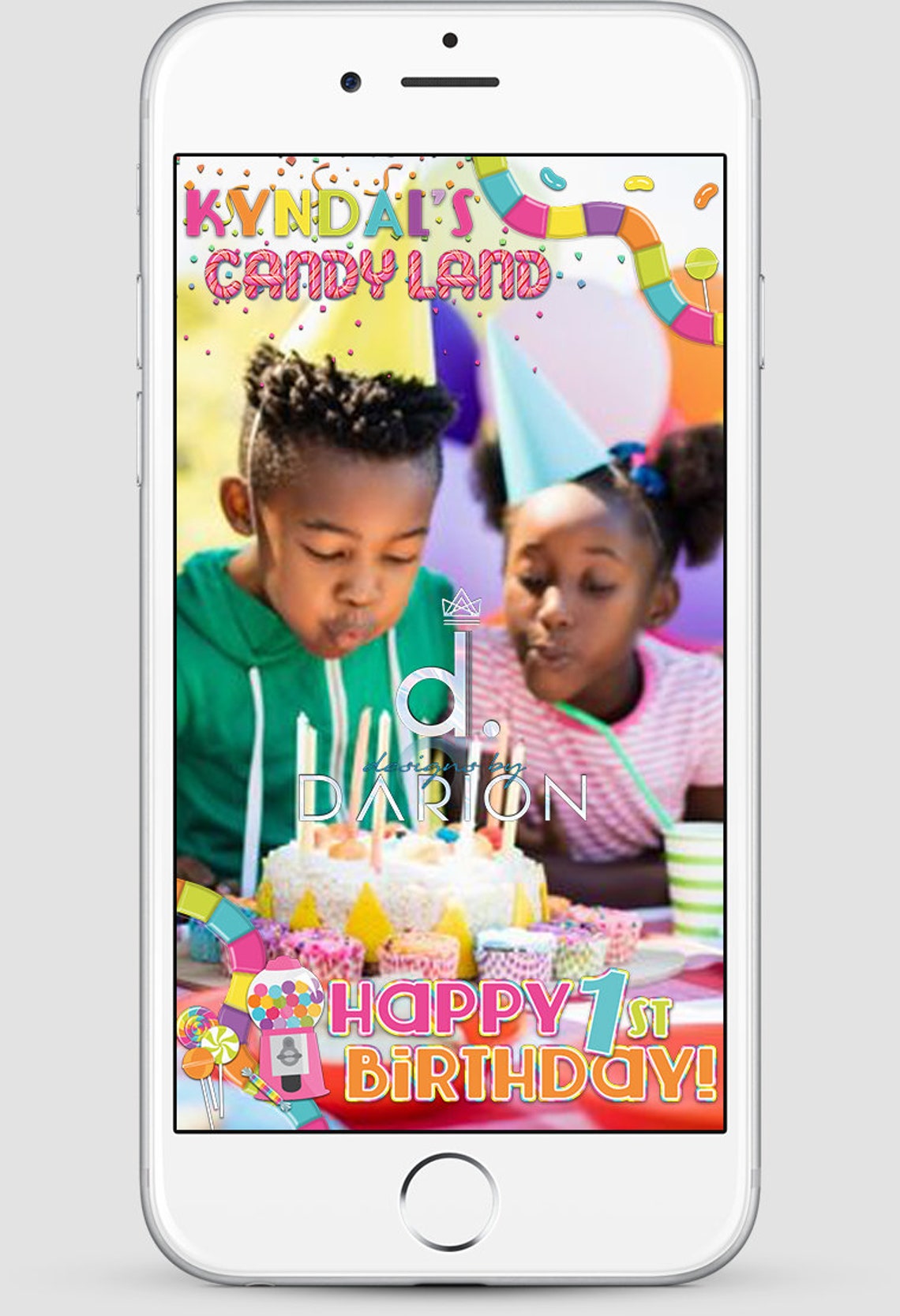 Candy Land Birthday Snapchat Filter Etsy