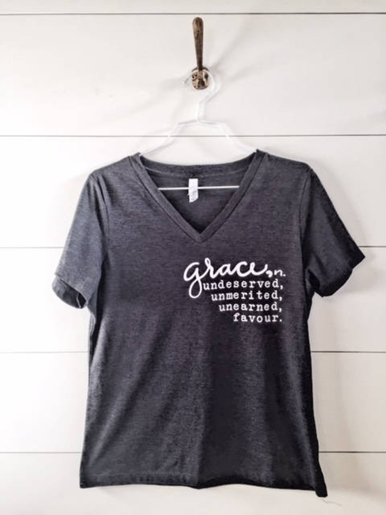 Grace definition soft tee shirt hand lettered design mom | Etsy