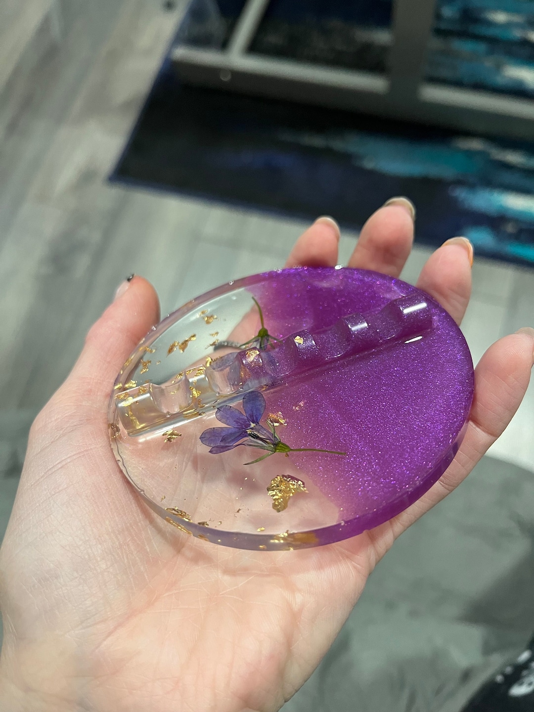 Paint Brush Rest Resin Handmade Oil, Acrylic, Watercolor Brush