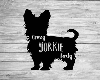 Download Yorkie silhouette | Etsy