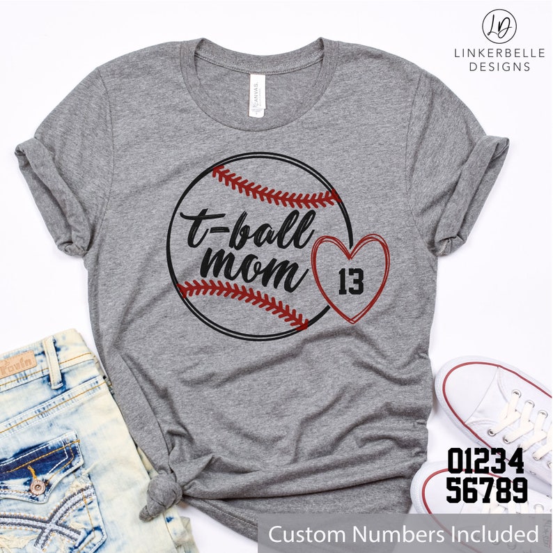 Download T-ball Mom Svg Customizable Tball Mom Svg with Number | Etsy