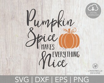 Calabaza con especias SVG: Cita de Acción de Gracias, archivo de corte de silueta de Cricut (descarga digital)