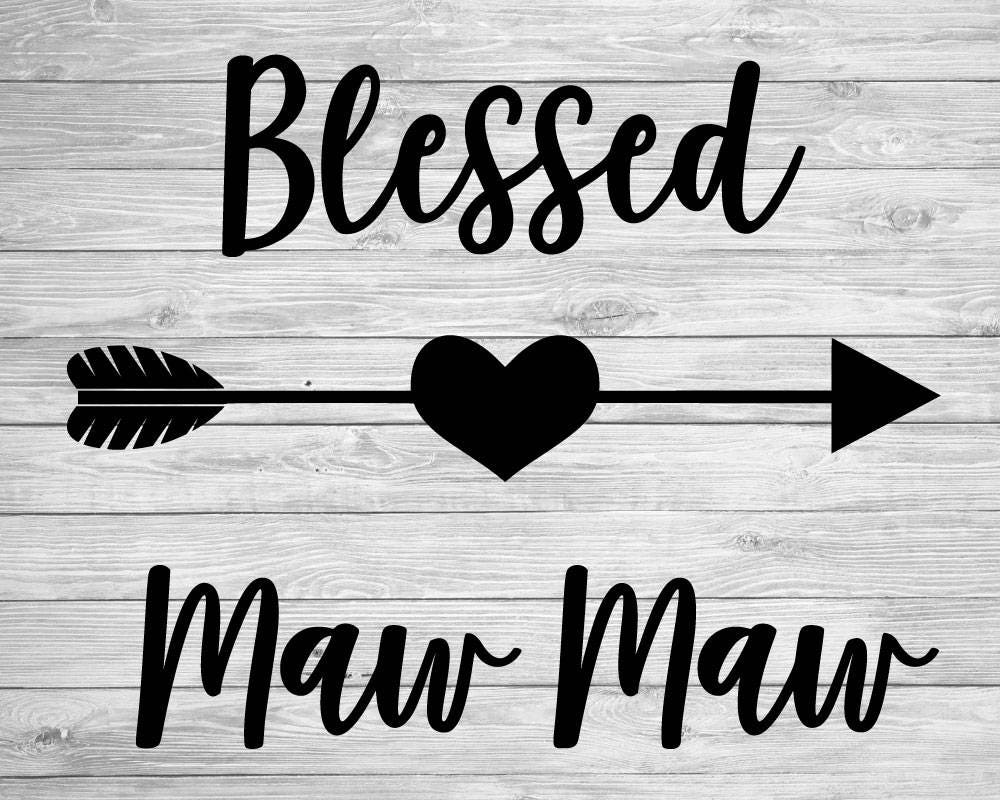 Maw Maw Cut File - Etsy