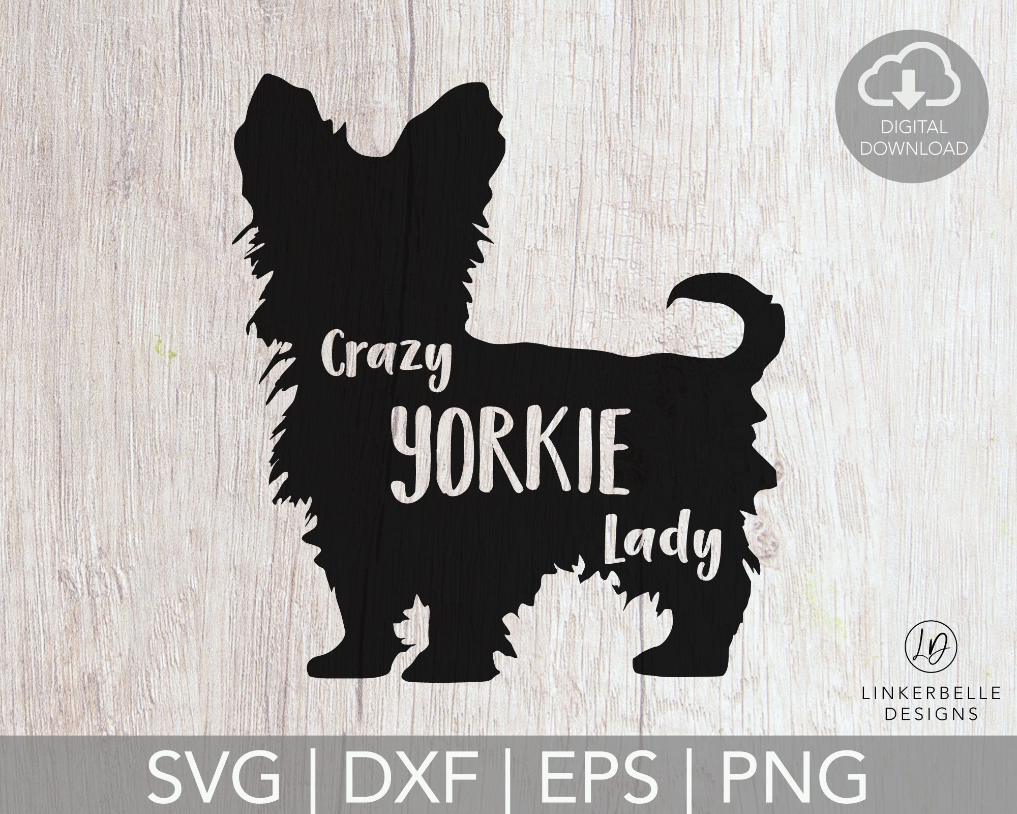 Download Free Crazy Yorkie Lady Digital Download Free Commercial License Etsy SVG Cut Files