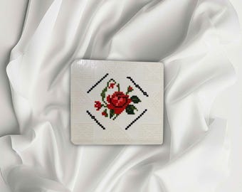Mexican Floral Cross Stitch Sticker | Sewist Gift | Quilting Sticker | Craft Lover Gift |
