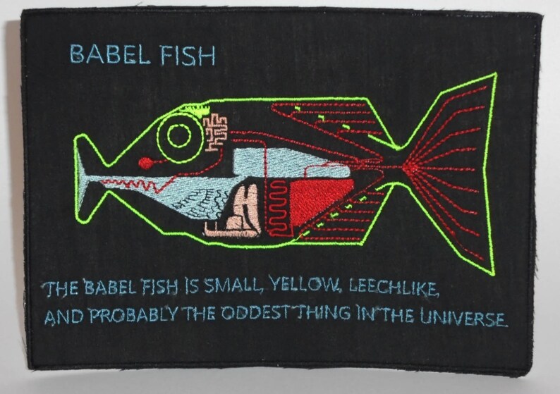 BIG Babel Fish Patch Hitchhikers Guide to the Galaxy Etsy UK