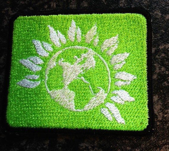 Owl embroidered patch 6x8 cm