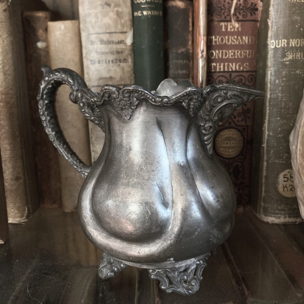 Antique Victorian Pitcher • E.G. Webster Silver Plated