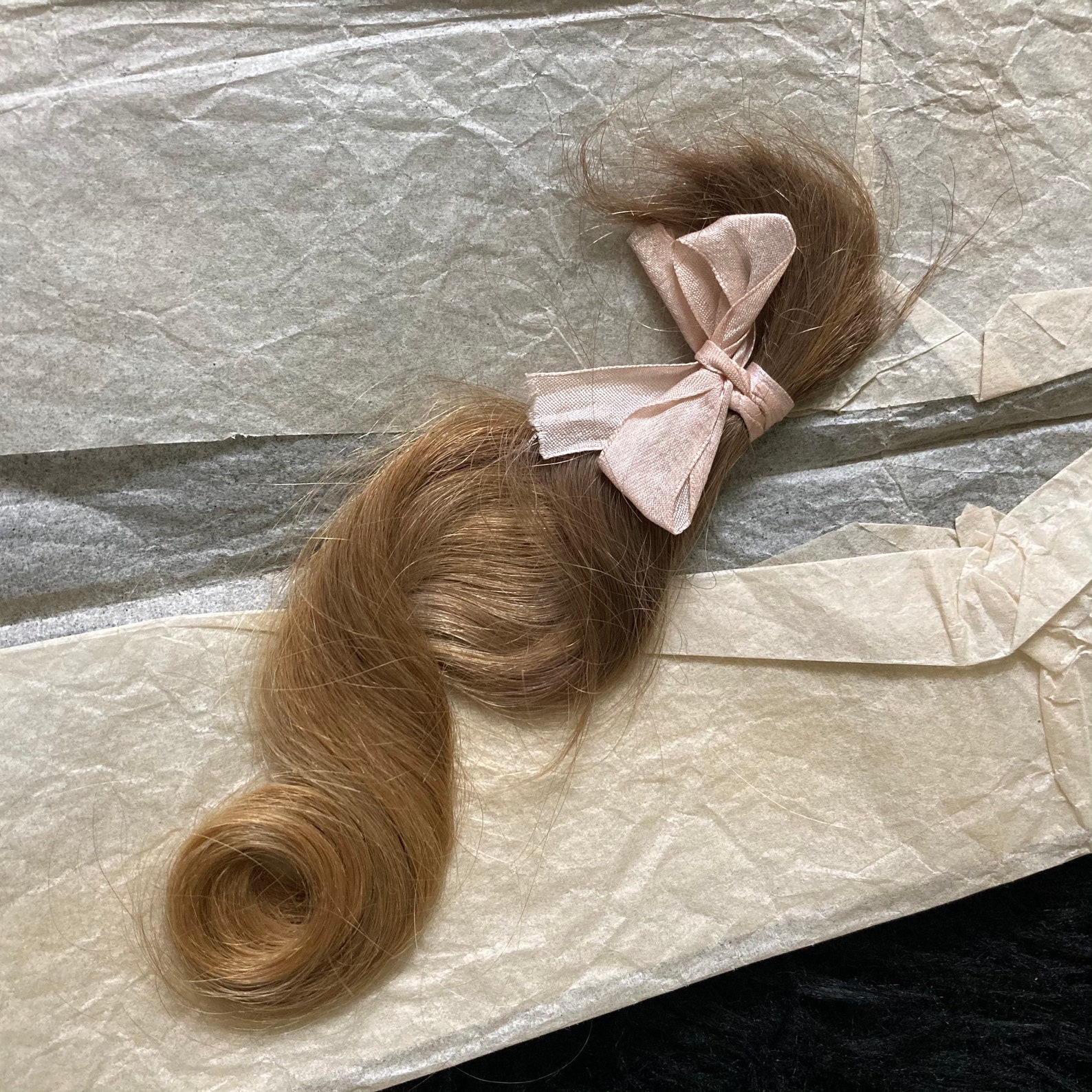 Antique Victorian Lock of Hair Memento Etsy