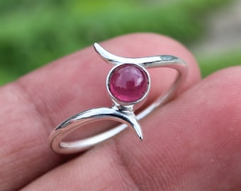 Handgemachte Rubin Ring aus 925 Silber