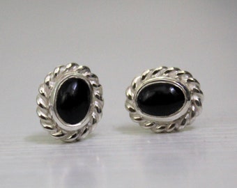 Pendientes de plata de ley con ónix negro: Diseño del suroeste