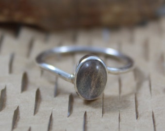Natural Labradorite Ring - 925 Solid Sterling Silver - Handmade Ring - Statement Ring - Labradorite Gemstone Ring - Birthstone -Gift For Her