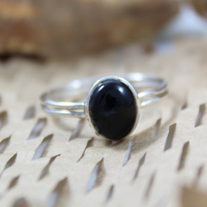 Natural Black Onyx Ring - 925 Sterling Silver - Handmade Jewelry - Statement Ring - Gift For Her - Onyx Gemstone Ring - Birthstone Jewelry