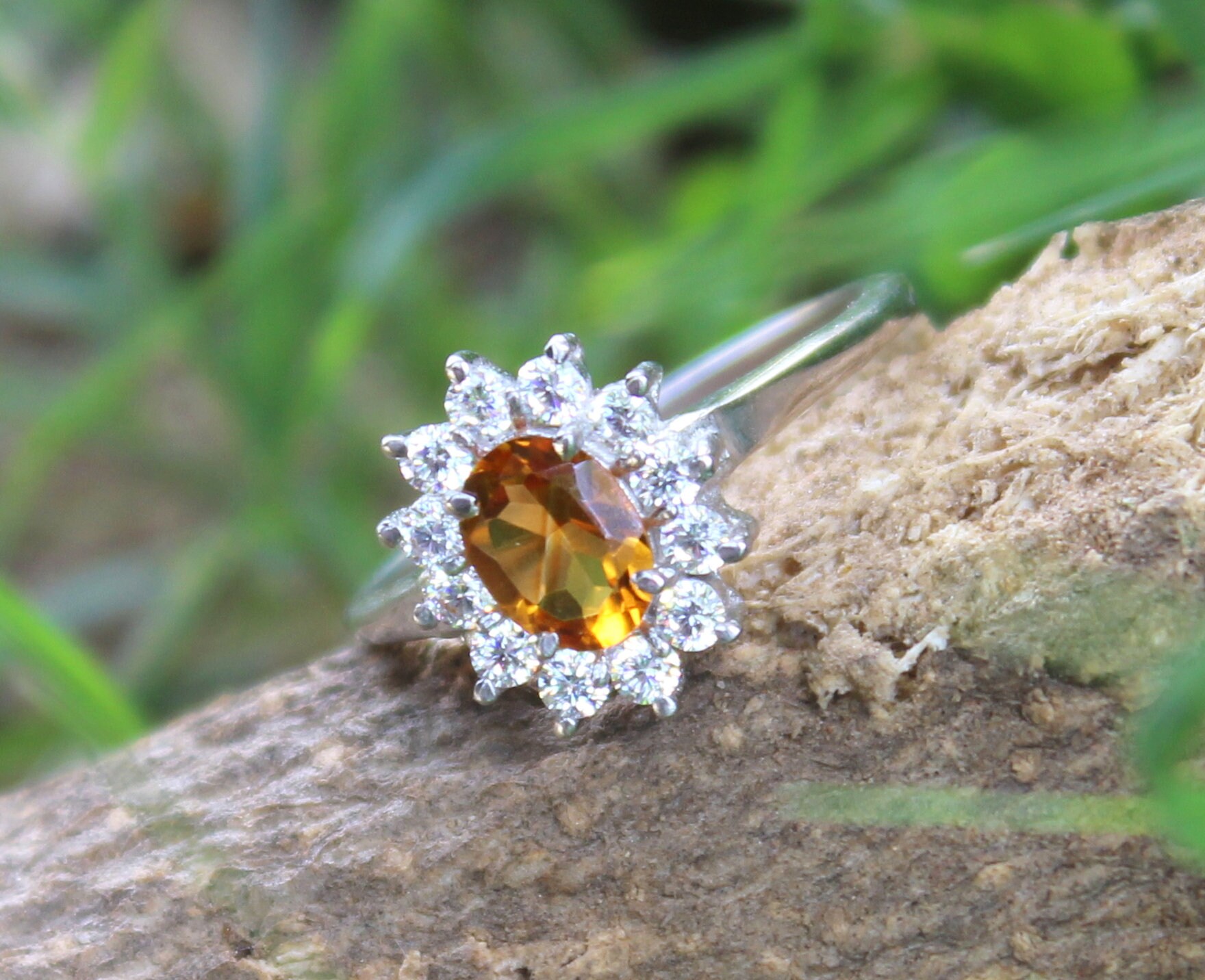 925 Solid Sterling Silver Natural Yellow Citirne Ring - Etsy
