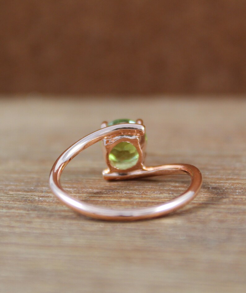 Natural Peridot Ring Statement Ring Handmade Jewelry Rose Gold Plated 925 Sterling Silver Gold Plated Ring Peridot Gemstone Ring