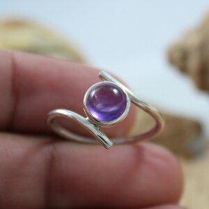 Natural Amethyst Ring - 925 Sterling Silver - Purple Amethyst Ring - Handmade Silver Jewelry - Gemstone Ring - Statement Ring - Promise Ring