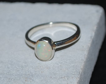 100% Natural Ethiopian Welo Fire Opal - 925 Sterling Silver - Ring Jewelry - US 3 to US 13 - AAA Quality - Fine Jewelry