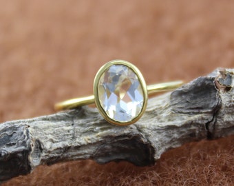 Natural Topaz Ring - 925 Sterling Silver - Handmade Jewelry - Topaz Jewelry - Gemstone Jewelry -  Birthstone Ring - Gift For Her