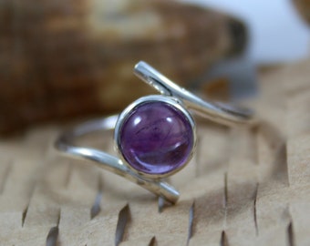 Natural Amethyst Ring - 925 Sterling Silver - Purple Amethyst Ring - Handmade Silver Jewelry - Gemstone Ring - Statement Ring - Promise Ring