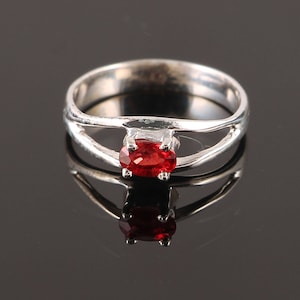Handmade Jewelry, 925 Sterling Silver, Red Sapphire Ring, September Birthstone Ring, Sapphire Ring, Sizable Ring, Gift For Her, Red Jewelry