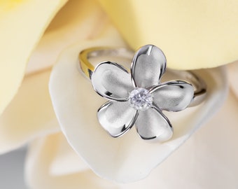 925 Sterling Silver Hawaiian Plumeria Lei Hoop Earrings, 17mm Hoop, 12mm Hoop 3 - Foto 14