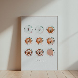 Fine Art Print Tee-Nuancen // Kunstdruck, Poster, Teetassen, Ostfriesland, Aquarell Illustration, A4 oder A3