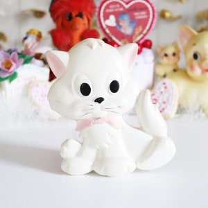 Vintage Kitschy Chalkware Big Eyed Cat Wall Plaque Made By Miller Studio